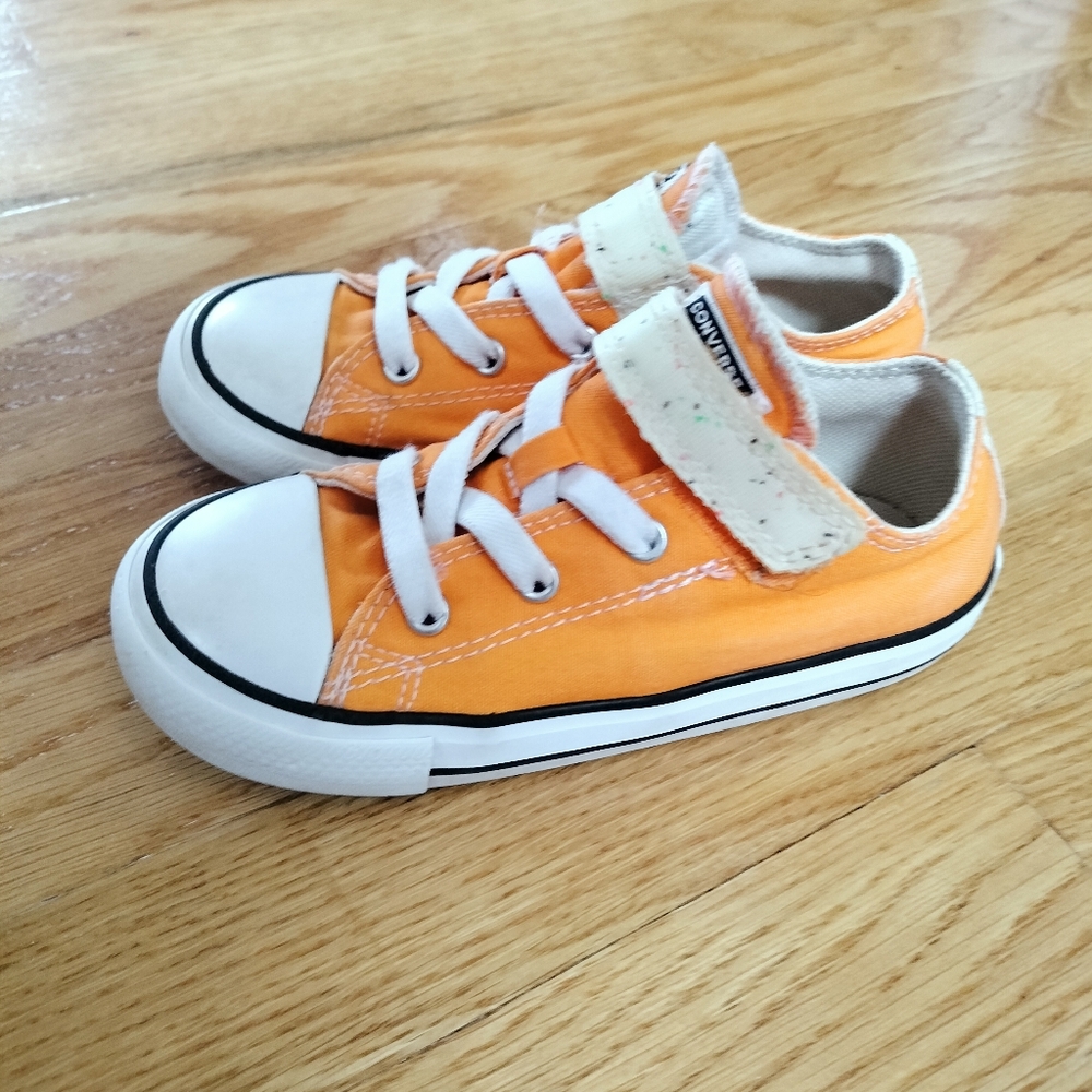 Converse girls sneakers orange size 10 specially designed for Kohl's